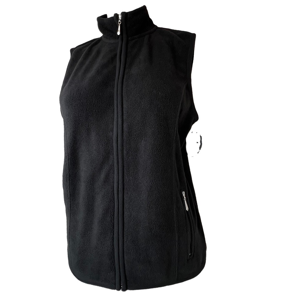KAREN SCOTT  SPORT ZEROPROOF ZIP FRONT FLEECE VEST Small